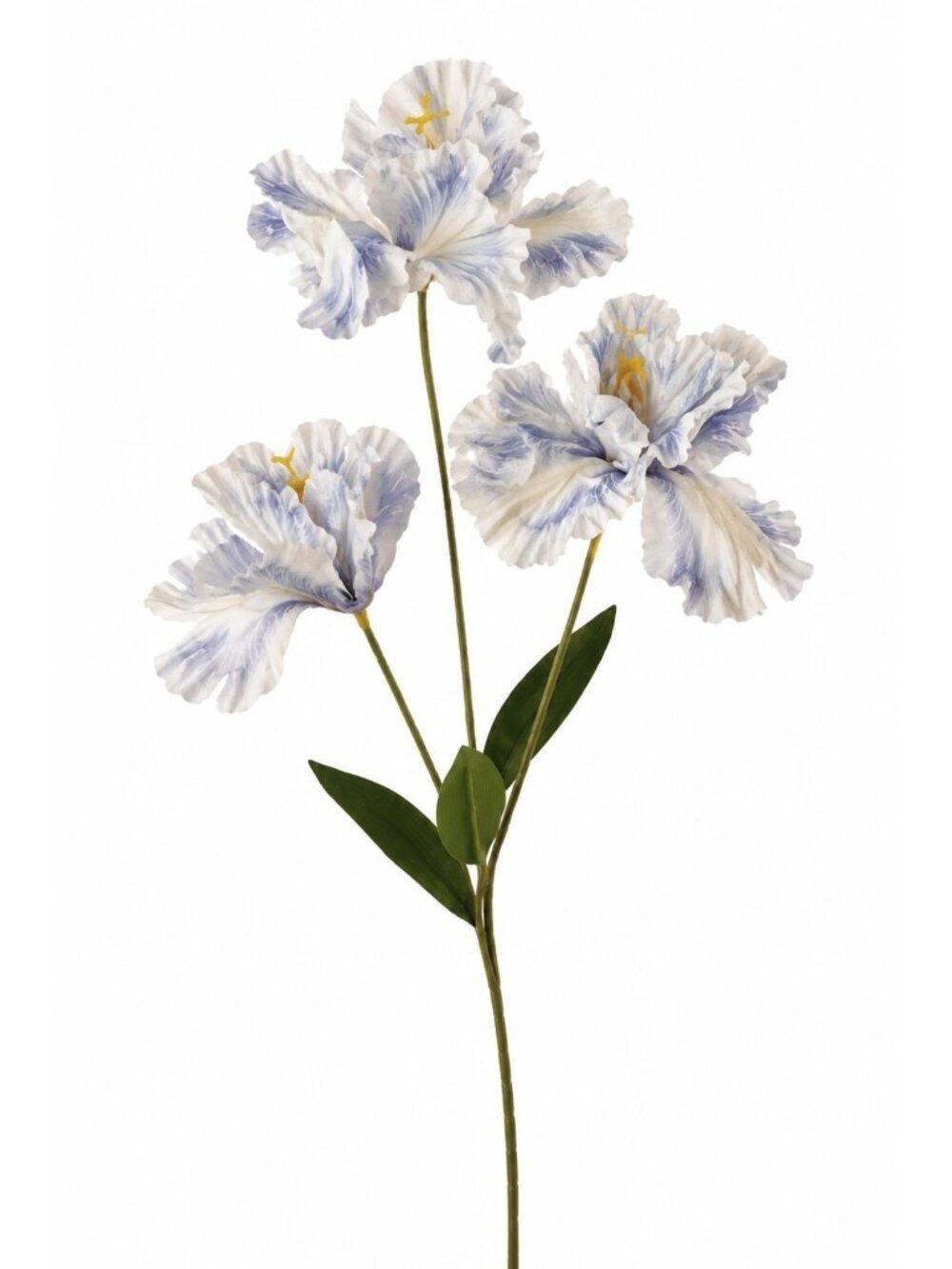 Luxury Faux Iris Stem Periwinkle Blue White Artificial Flower Wedding Floral Fre